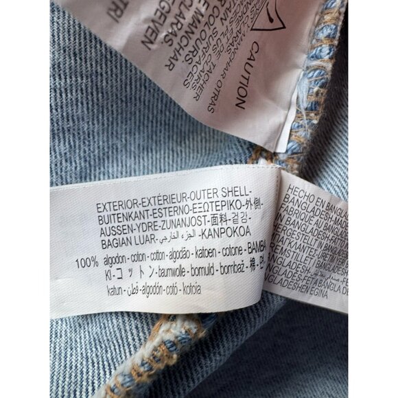 Zara Women's Sz M Patch Pocket Denim Jacket Light Wash Oversize - Picture 8 of 11